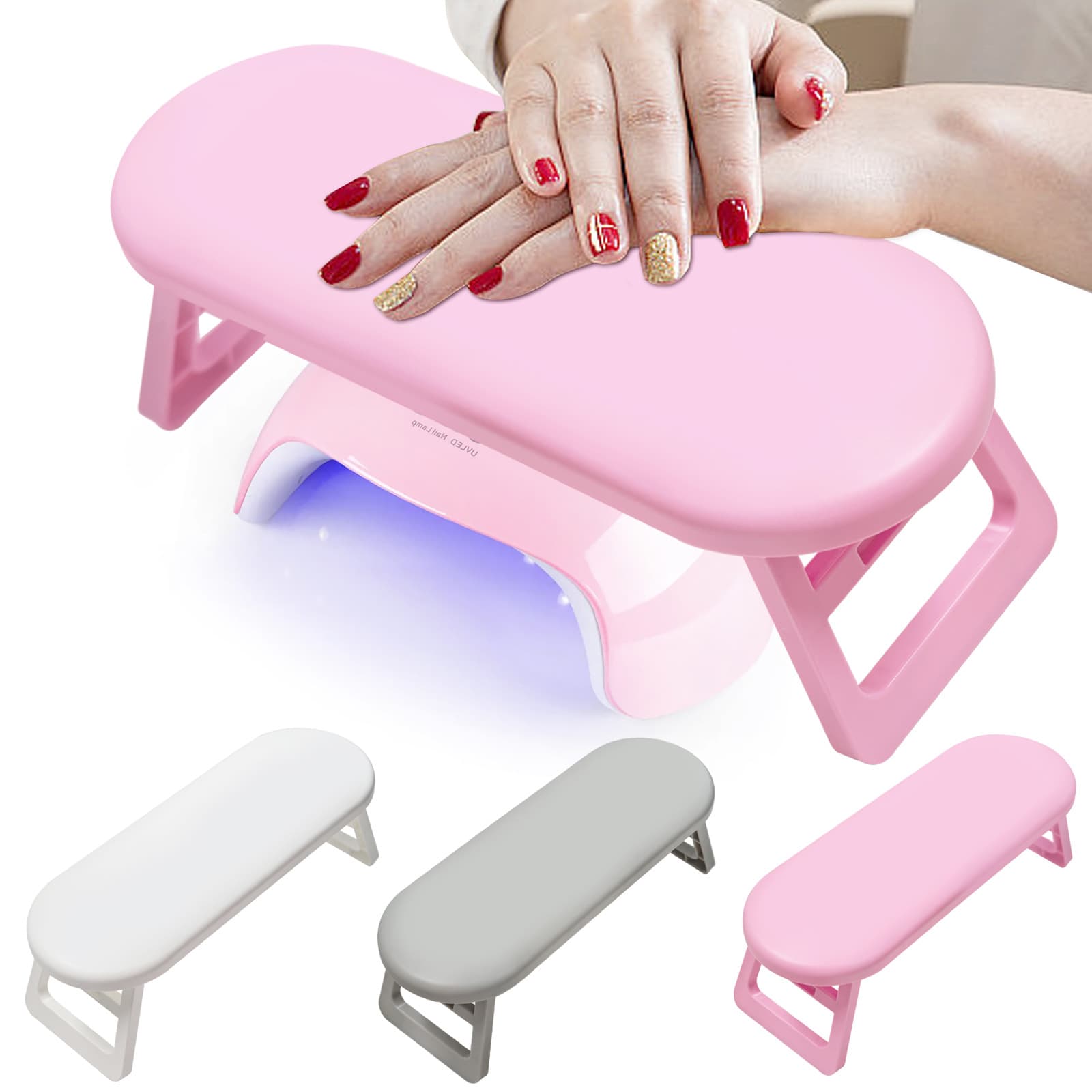 Cross-border direct supply of hand pillows for manicure, foldable and elevated, for manicure lamps, plastic hand pillow brackets, hand pillows wholesale