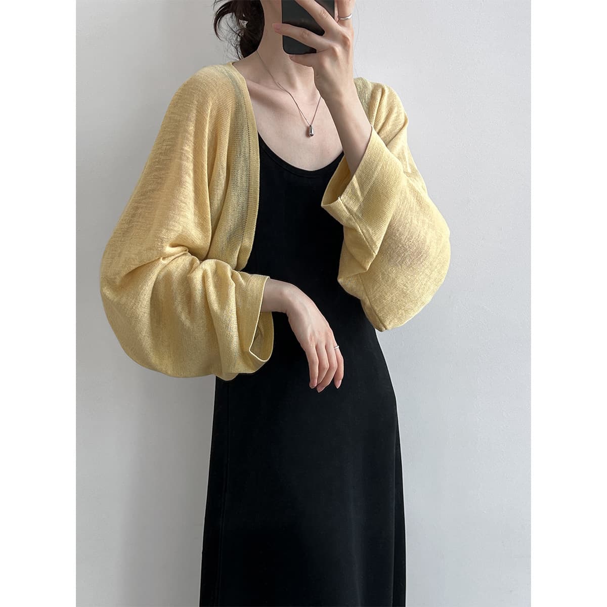 Luxi Korean-style Knitted Thin Loose Cardigan Women's 26 Summer New Trendy Versatile Short Jacket ss1017