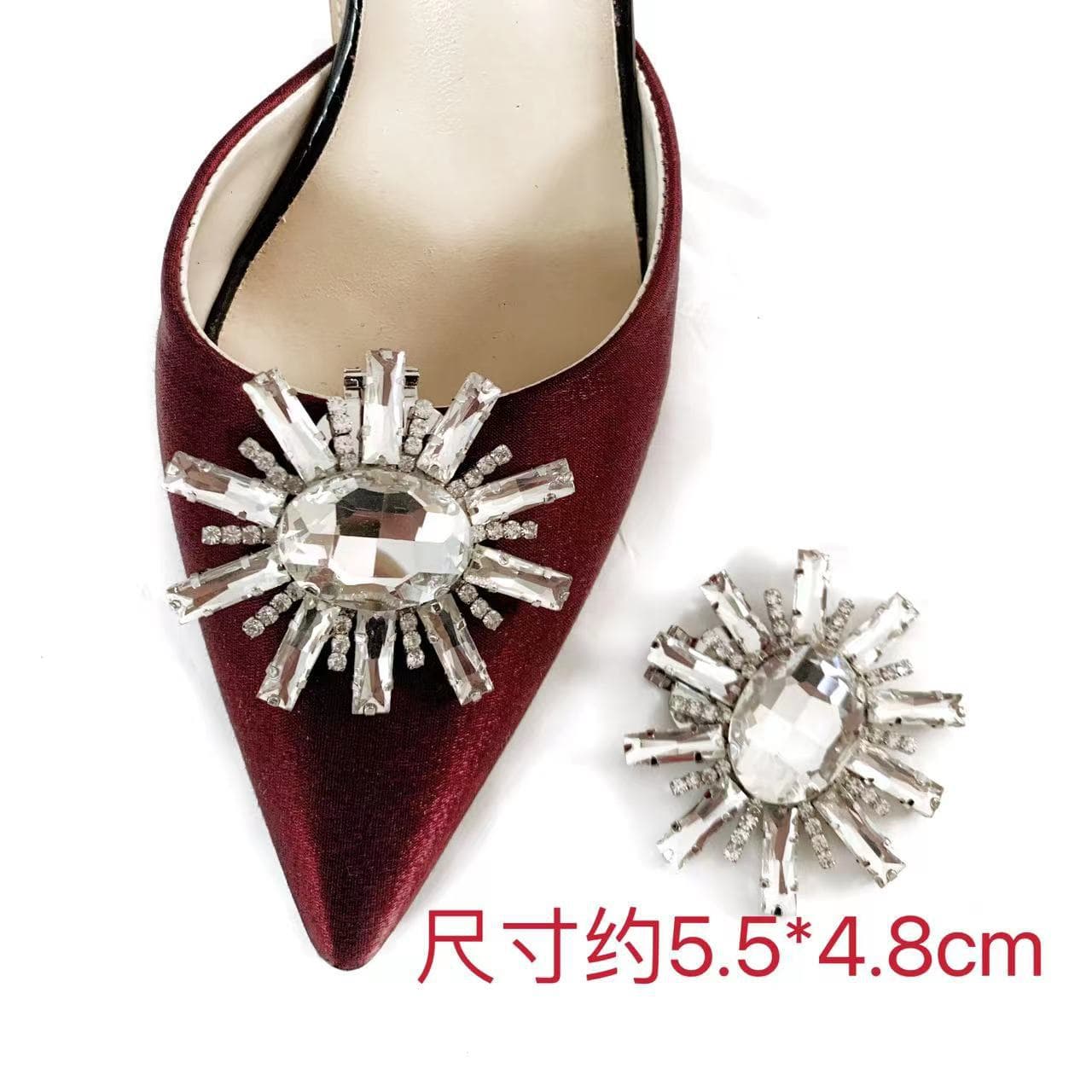 Removable Sandal High Heel Accessories Alloy Rhinestone Shoe Flower Shoe Buckle Vamp Fittings Versatile Toe Decoration