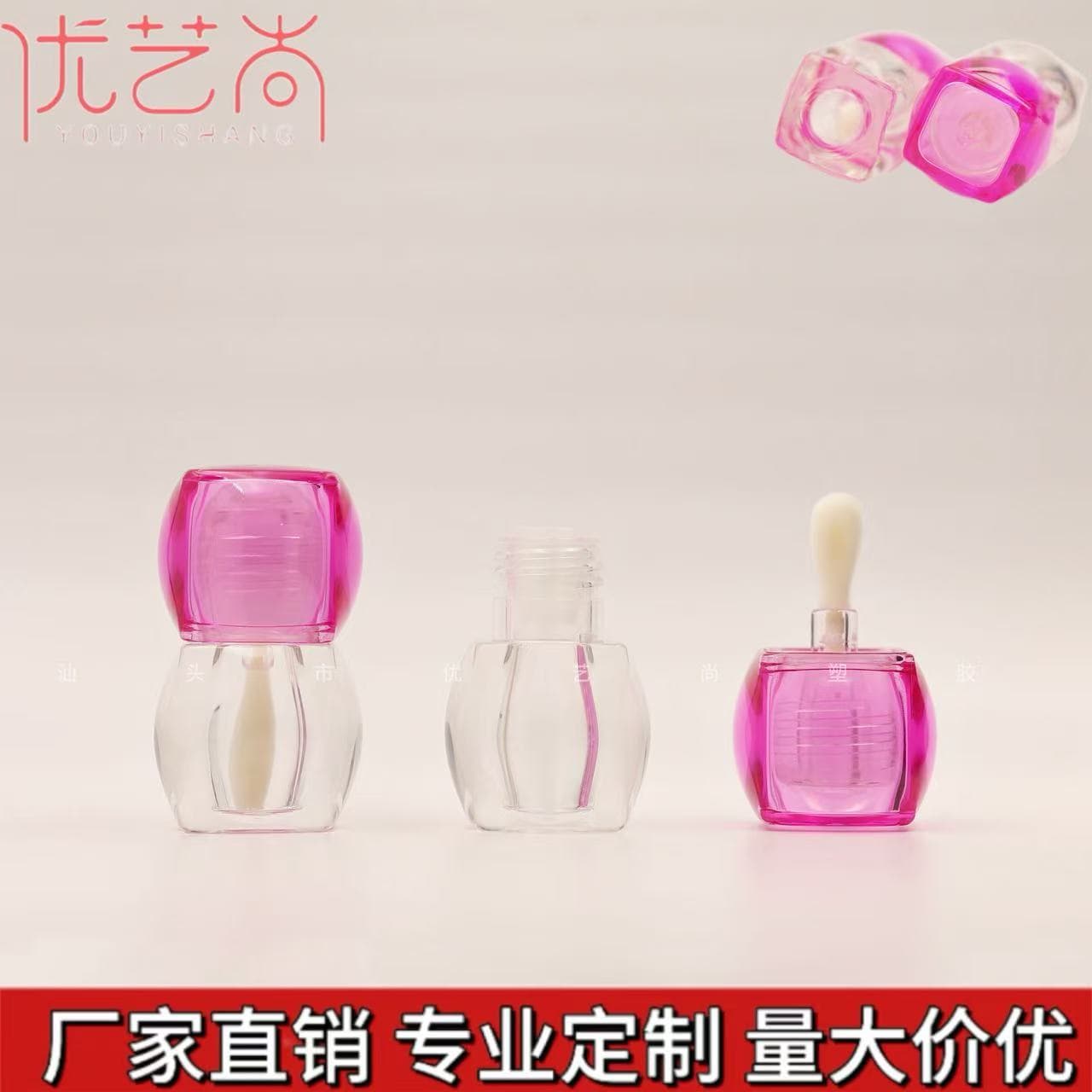 Large brush head lip glaze tube 3ml lip gloss empty tube lip oil lip gloss sub-bottle cosmetic packaging material can be printed with logo