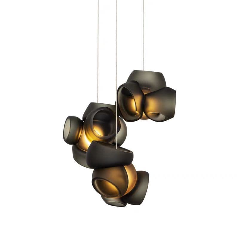 Nordic post-modern glass chandelier restaurant living room simple personality B&B club dining table hotel glass lamps