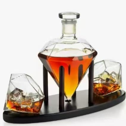 Factory direct sales diamond set decanter red wine whiskey bottle with cup