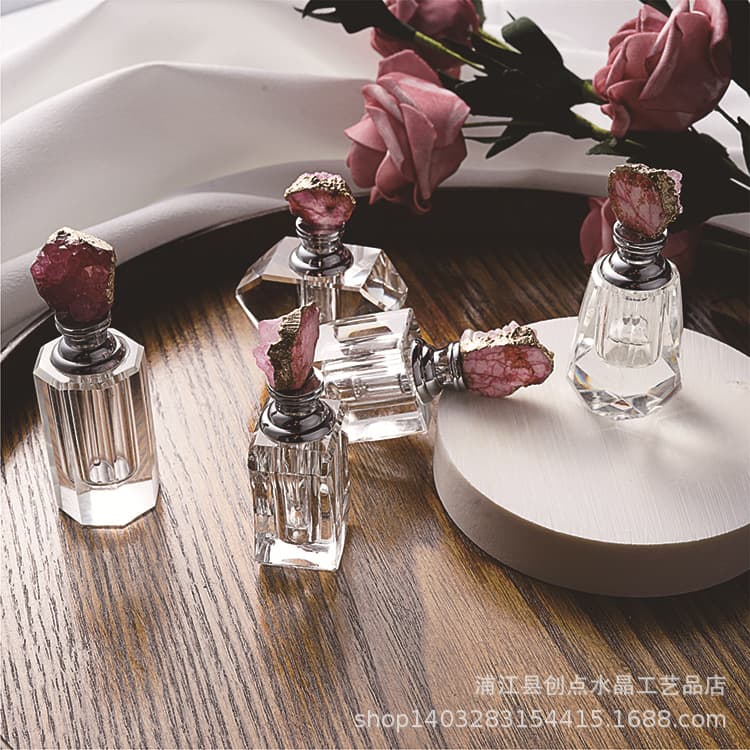 Crystal glass small capacity dispensing bottle, essential oil bottle, perfume bottle, plant essential oil dispensing bottle, sealed bottle