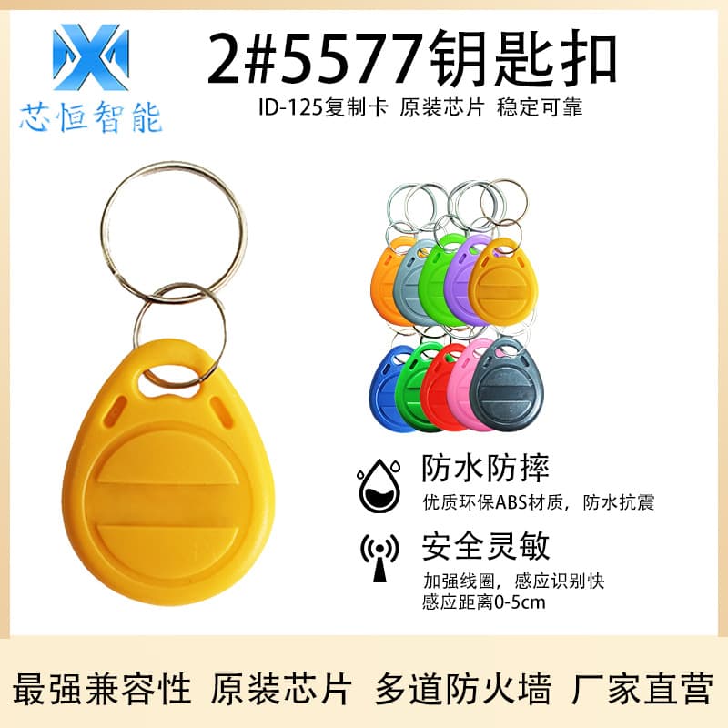 ID125 Copy Card T5577 Keychain Access Control Card Non-contact Smart Card ABS PVC Material for Elevator Parking Attendance