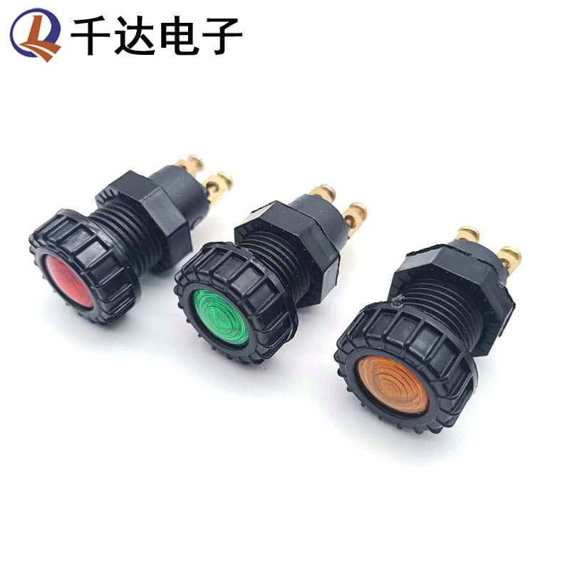 Universal 12V/24V Car Indicator Light, Signal Light in Red, Green, Blue, Yellow