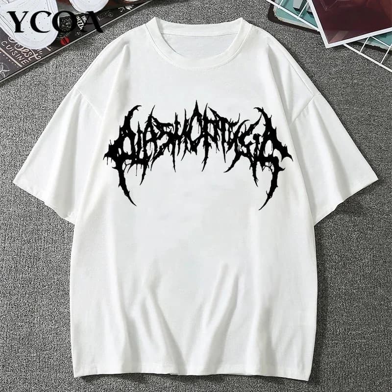 European Size Cotton Men's T-Shirts Graphic Streetwear Hip Hop Goth Summer Y2K