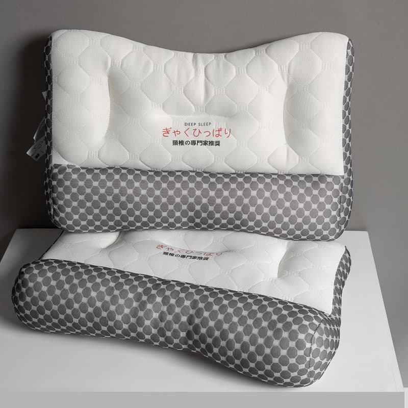 Orthopedic anti-traction massage pillow non-collapse adult household cervical vertebra pillow core latex pillow leather wholesale manufacturer