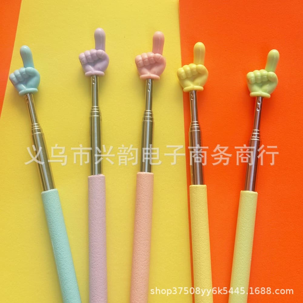 Macaron Color Telescopic Finger Reading Stick for Preschool and Kindergarten Children, Early Education Parent Guidance for Word Recognition