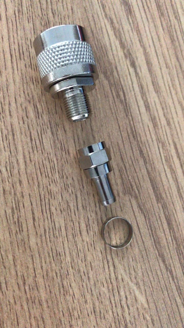 N to F Connector N Male to F Female 75-5 Alloy Metric Set-Top Box Adapter N-F-JK