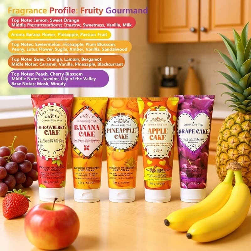 Cross-border Trade Body Lotion All-English Fruit Oil Vitamin E Moisturizing Body Lotion Nourishing Body & Hand Cream