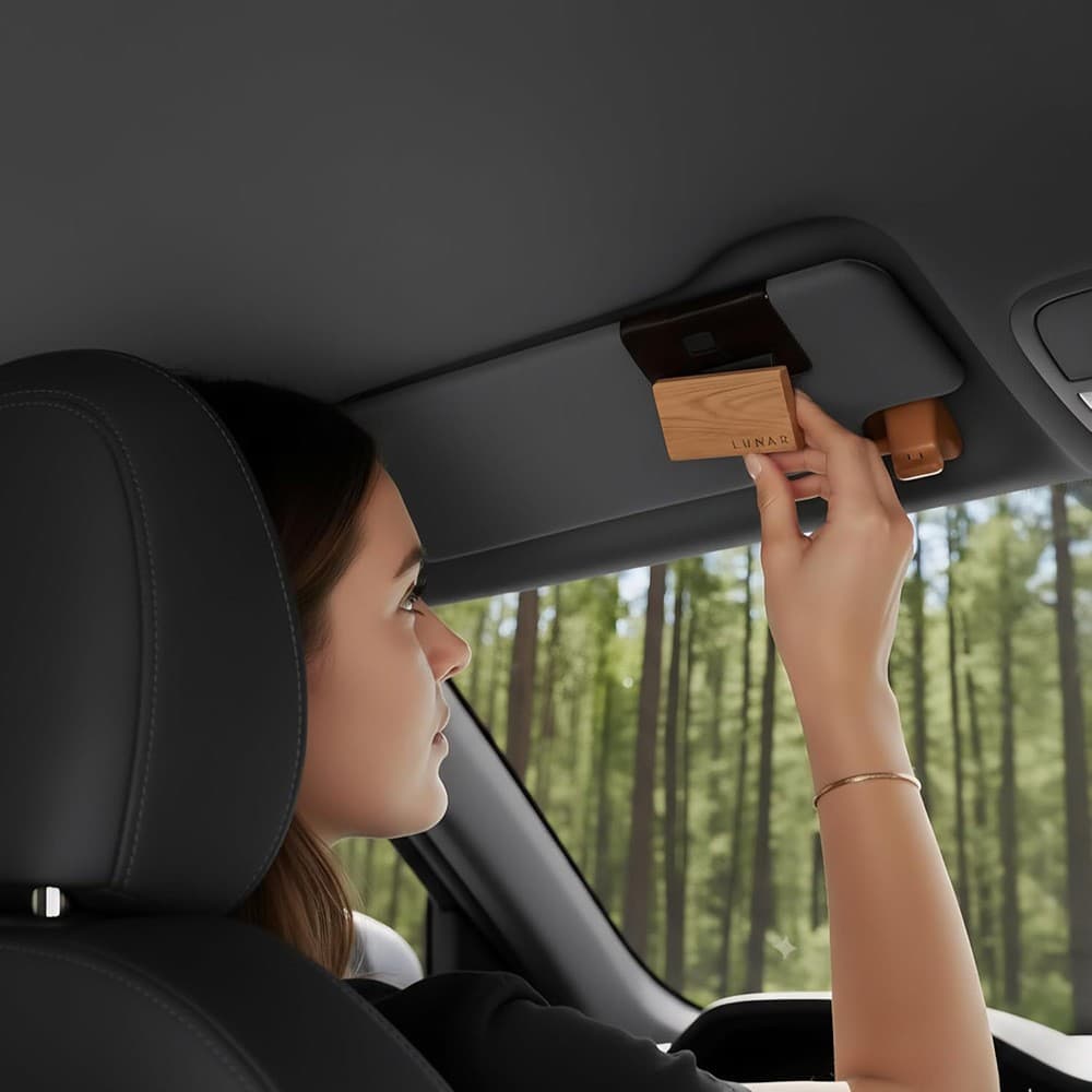 Amazon Wood Sun Visor Car Air Freshener Car Diffuser Wood Car Interior Fragrance