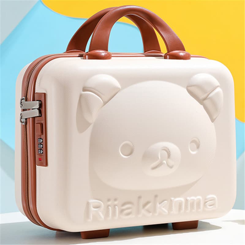 Children's luggage bear 14-inch makeup box souvenir small mini suitcase suitcase password box