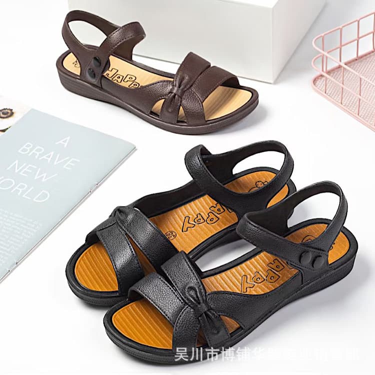 2024 Summer New Women's Sandals, Middle-aged and Elderly Mothers' Slippers, Supermarket All-in-One Women's Shoes, Outdoor Shoes, Street Vendor Shoes, Direct Sales
