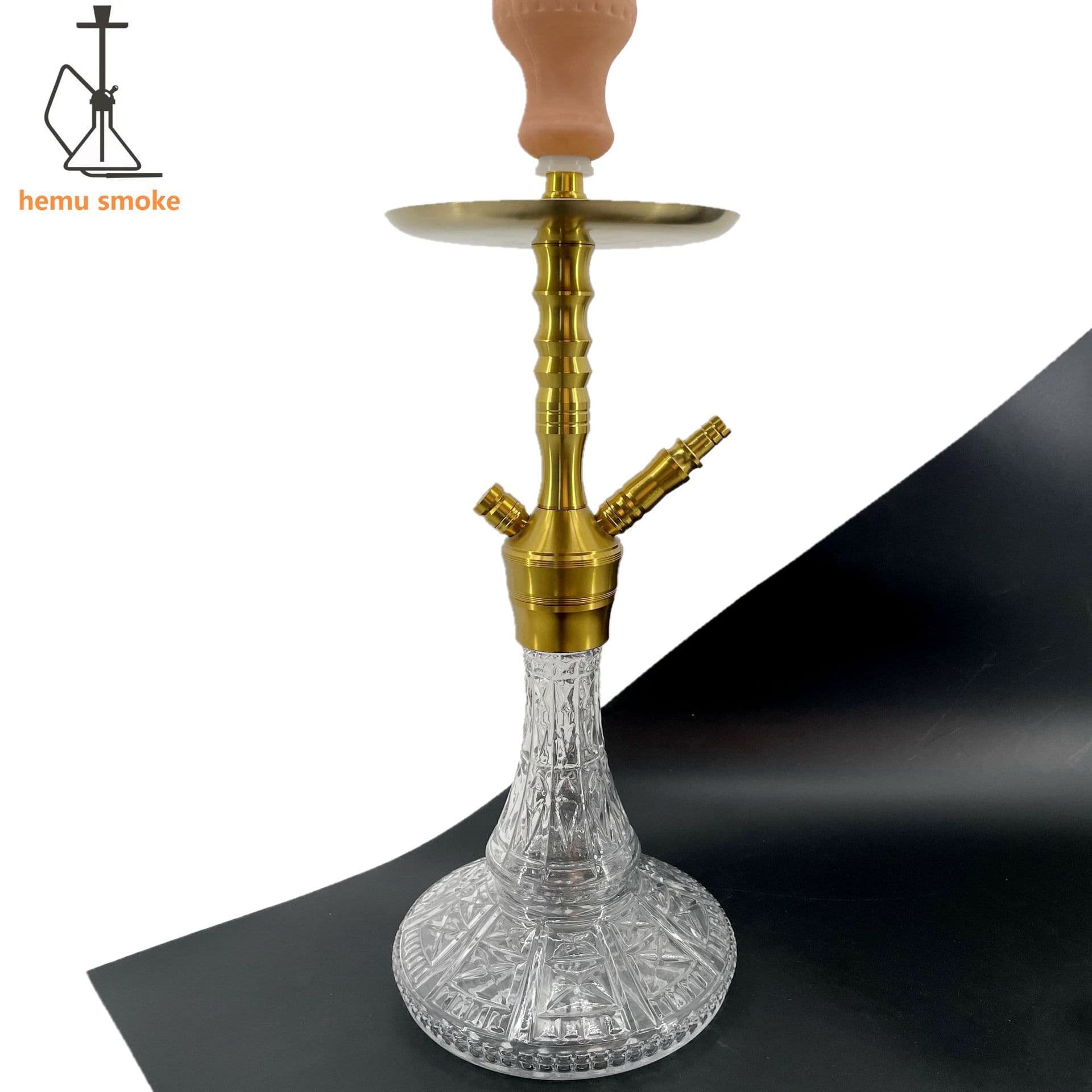Gold Shisha gold shisha pot silver shisha pot with hookah pipe smoke pot clip spring glass pot