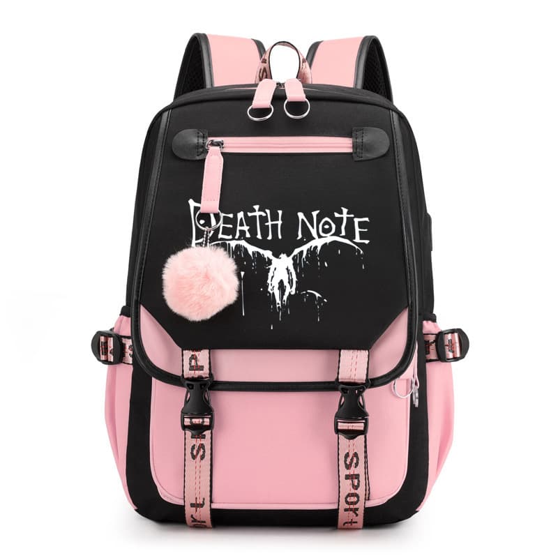 Cross-border Japanese cartoon pattern notes peripheral printing backpack USB large capacity school bag computer bag