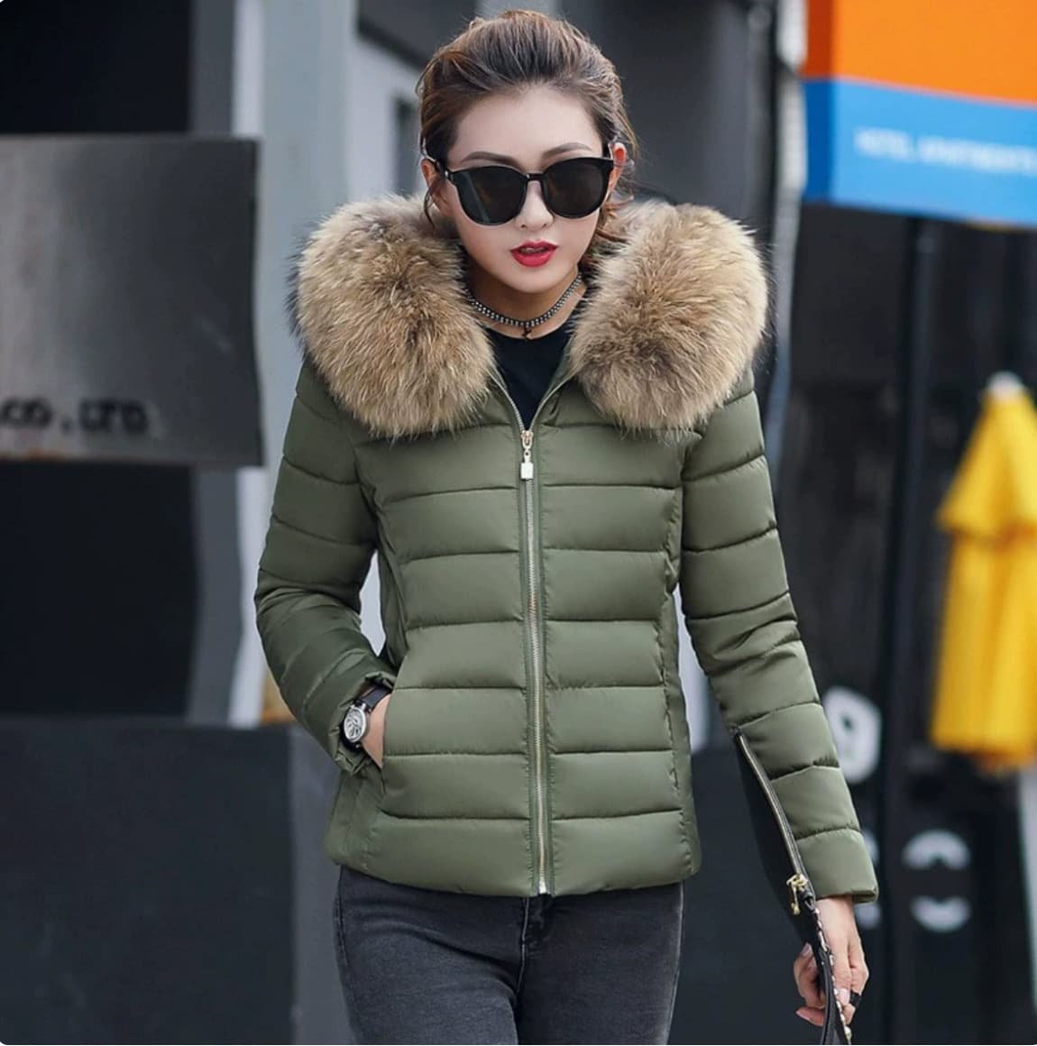 Winter Korean Style New Women's Short Quilted Cotton Jacket Slim Fit Padded Coat