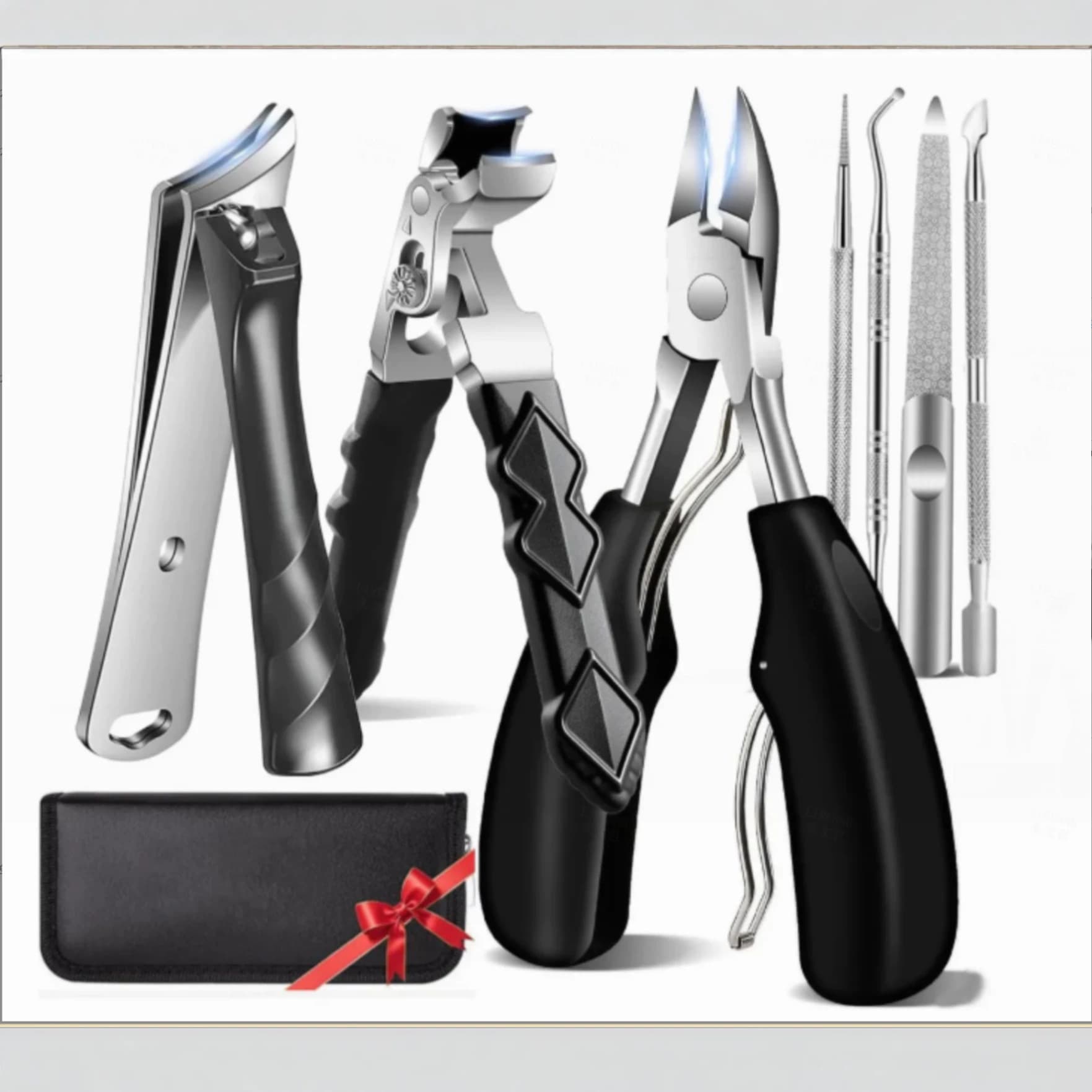 Amazon New Anti-Splash Thick Hard Nail Clipper Set Stainless Steel Nail Clippers Large Opening Nail Cutter Manicure