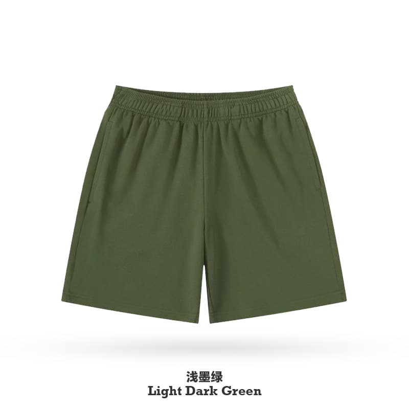 260G Summer Cotton Shorts FOG Color Solid Unisex Loose Casual 5-Point Pants