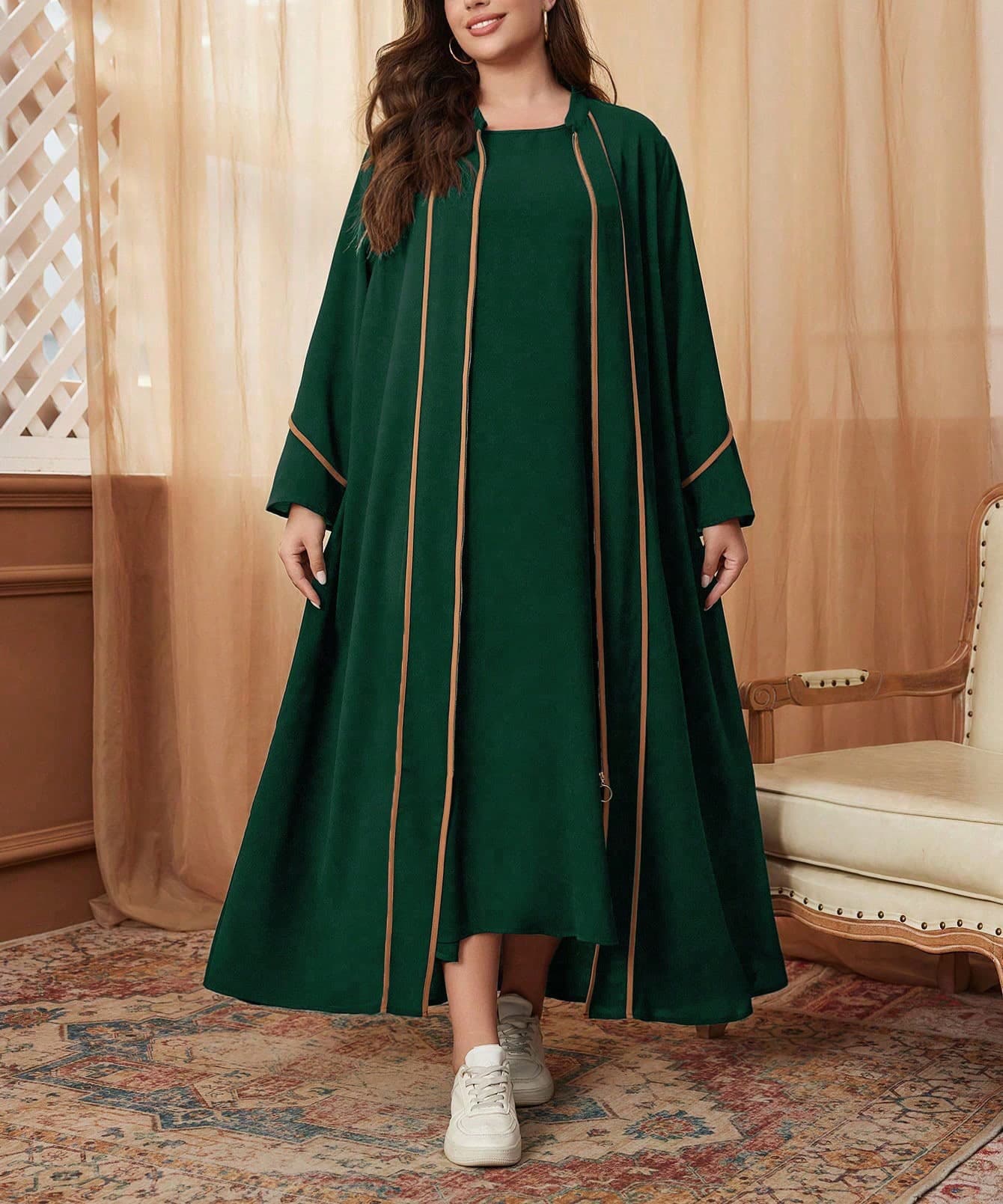 In Stock Plus Size Clearance Cross-Border European and American Fashion Patchwork Maxi Dress Long Dress Women's Robe Embroidered Skirt