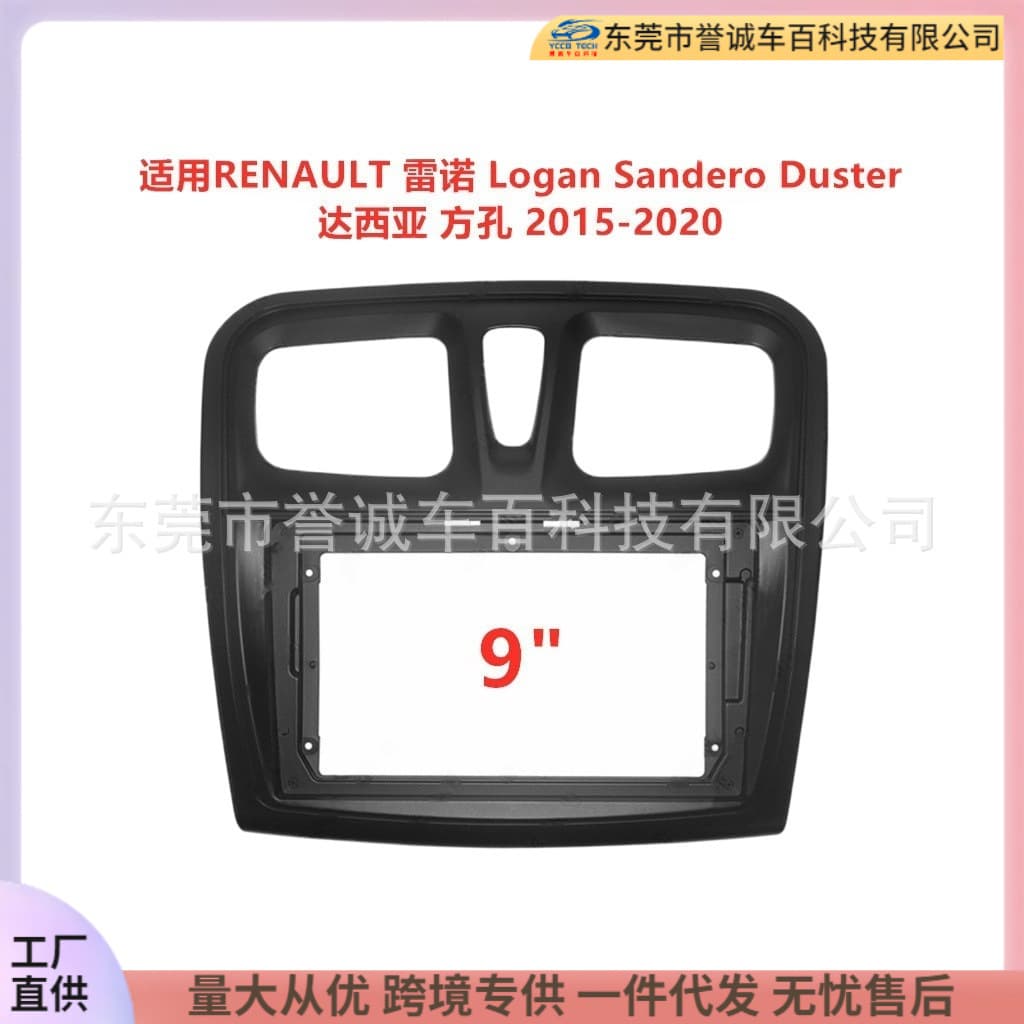 Compatible with Renault Logan Sandero Duster Dacia Car Audio Modification Panel Center Console Navigation Frame