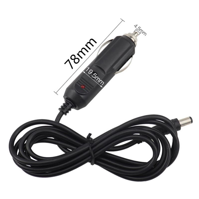 12V24V car cigarette lighter plug to DC male 5.5*2.1mm car charger car power cord