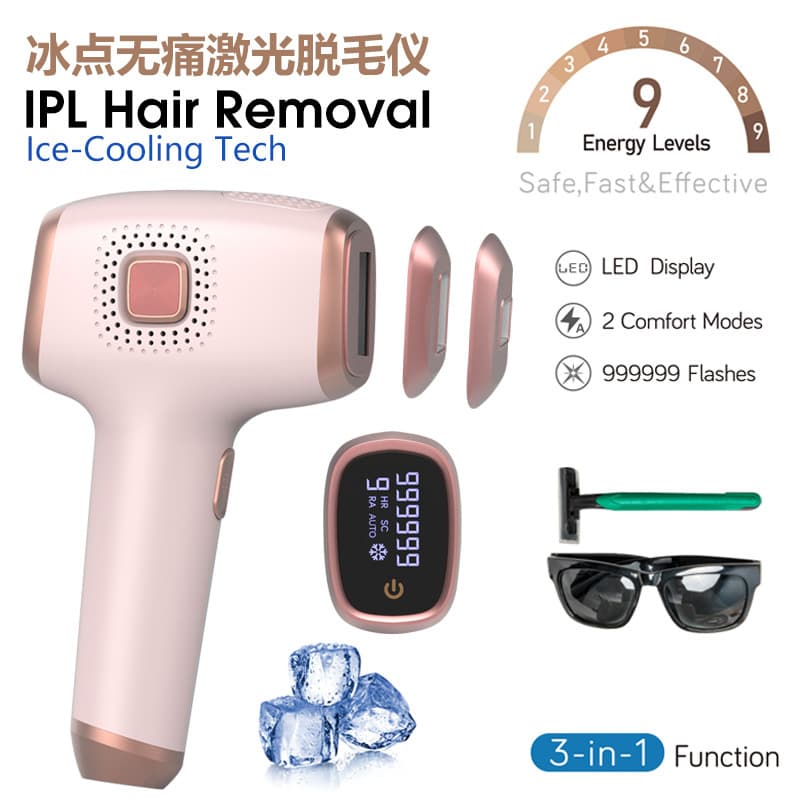 3-in-1 Ice Cooling IPL Hair Removal Device