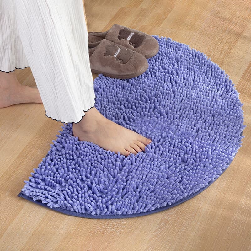 Chenille Semi-Circular Bathroom Door Mat, Non-Slip Entrance Mat, Bathroom Floor Mat, Bedroom Carpet Wholesale
