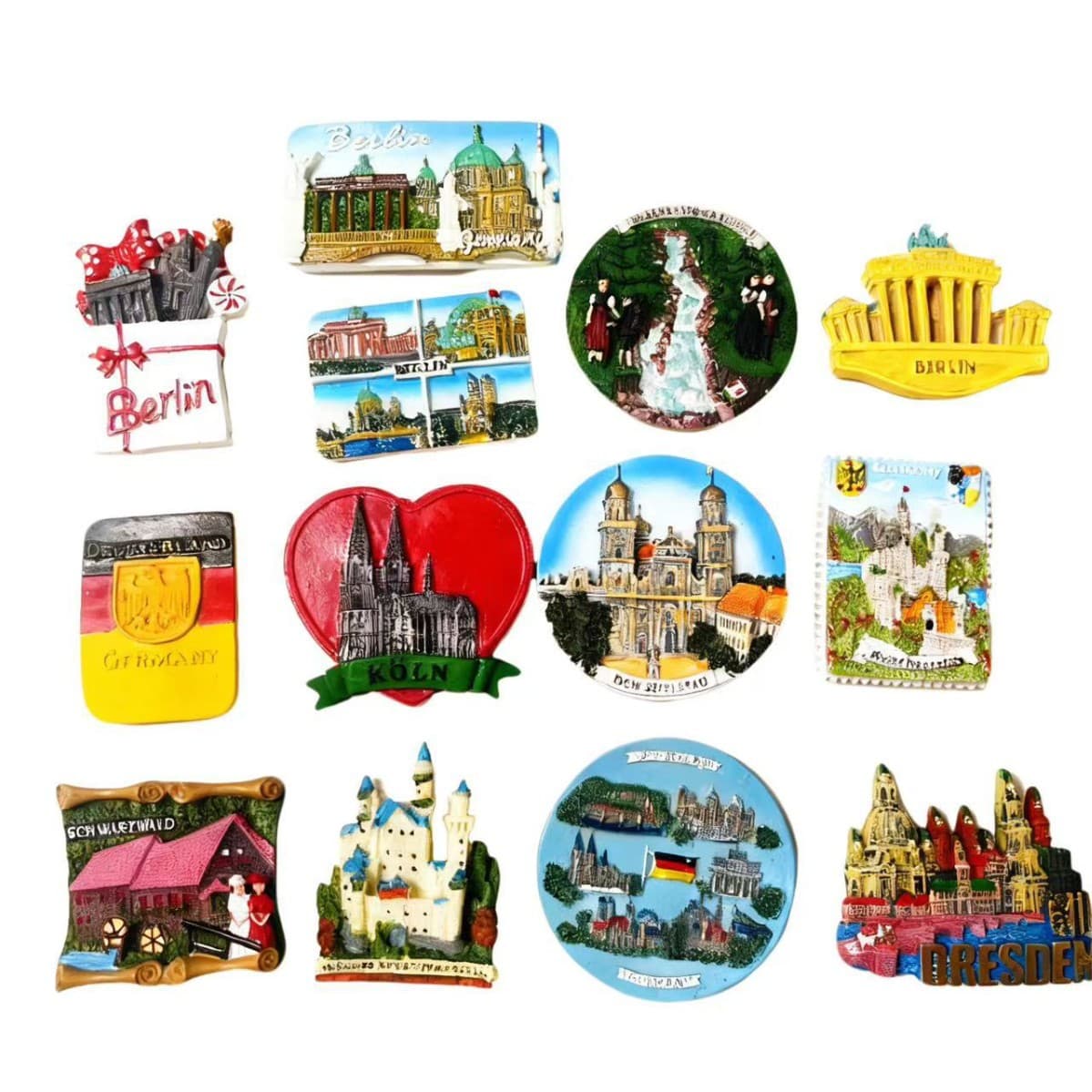 German refrigerator magnet tourist souvenir landscape cultural three-dimensional resin refrigerator magnetic refrigerator decoration factory direct sale