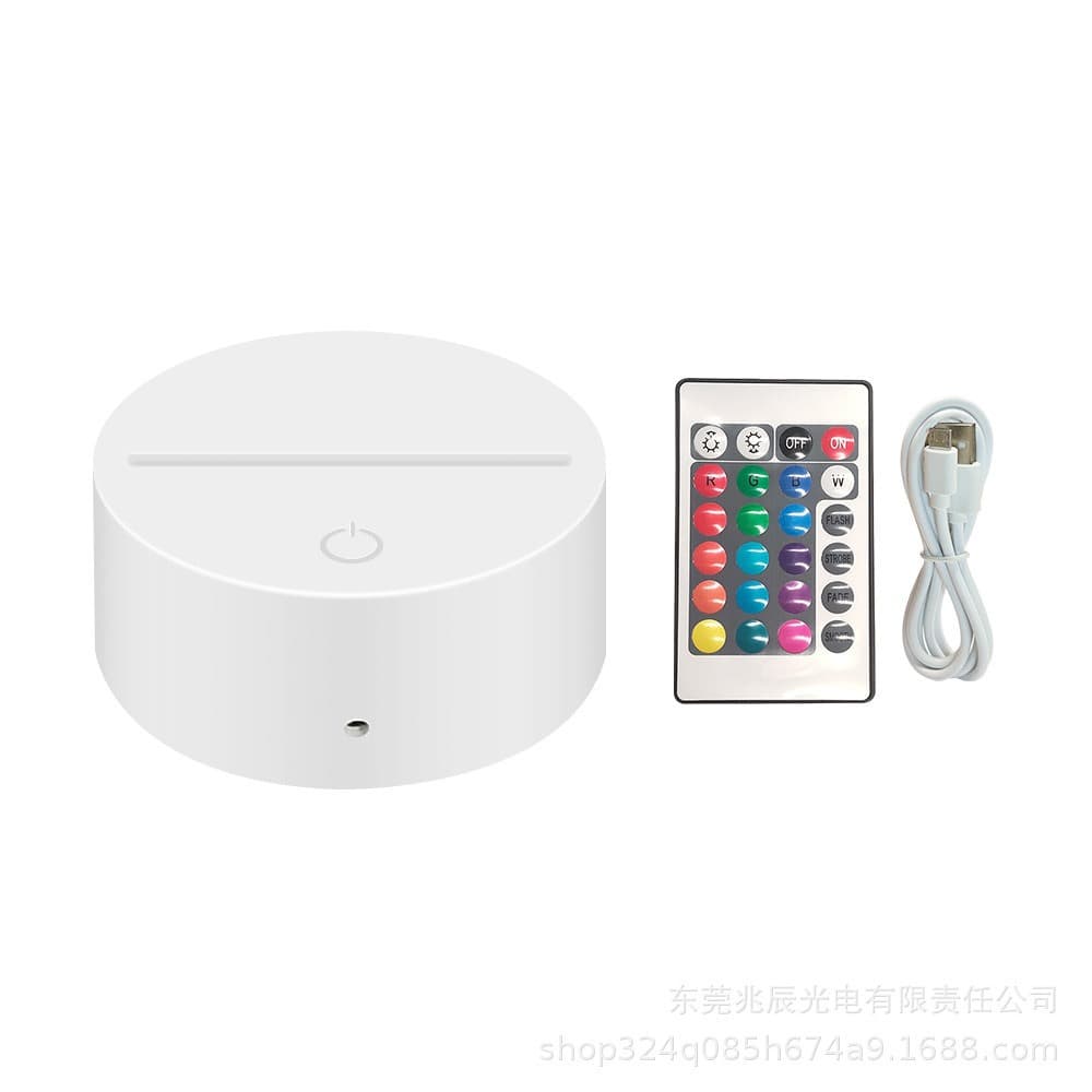Factory Direct 3D Night Light Base Touch Remote Control RGB Acrylic LED Night Light USB Charging Base Desk Lamp