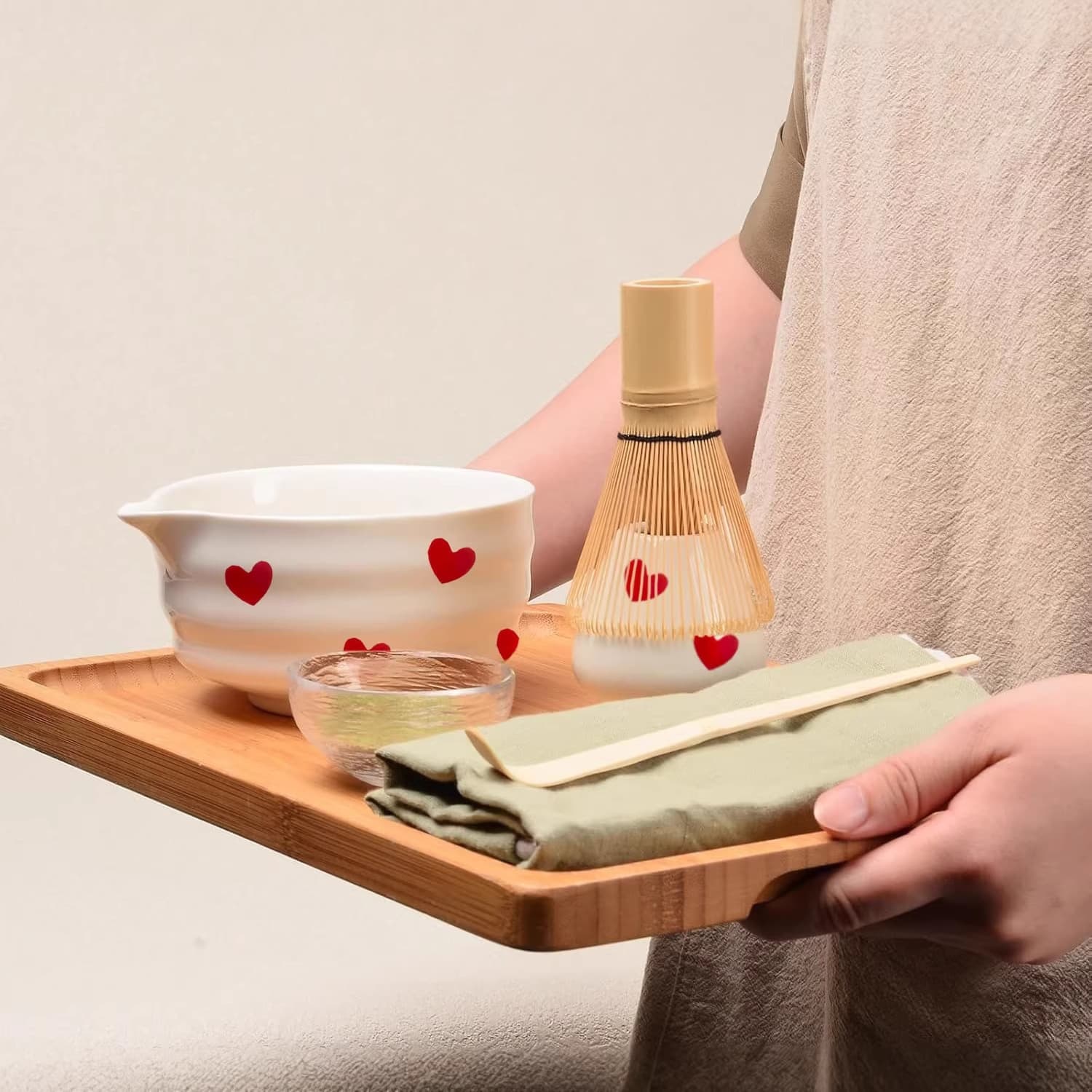 Ceramic Matcha Tool Set, Tea Whisk Set, 100-Prong Bamboo Matcha Whisk, 80-Prong Bamboo Matcha Whisk, 100-Prong Bamboo Matcha Whisk