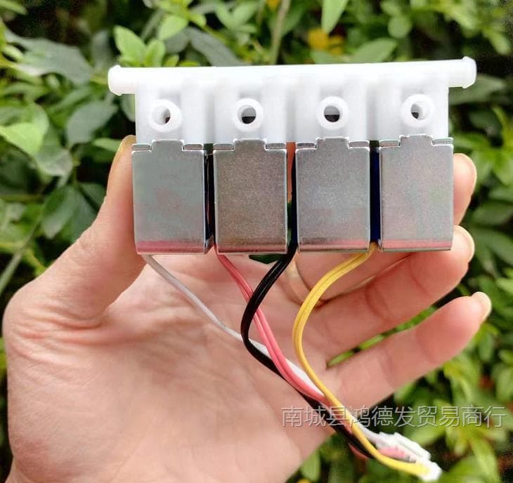 DC 12V Mini Solenoid Water Valve Normally Closed Type, Massage Chair Valve, Four-way Valve 1 Inlet 4 Outlet