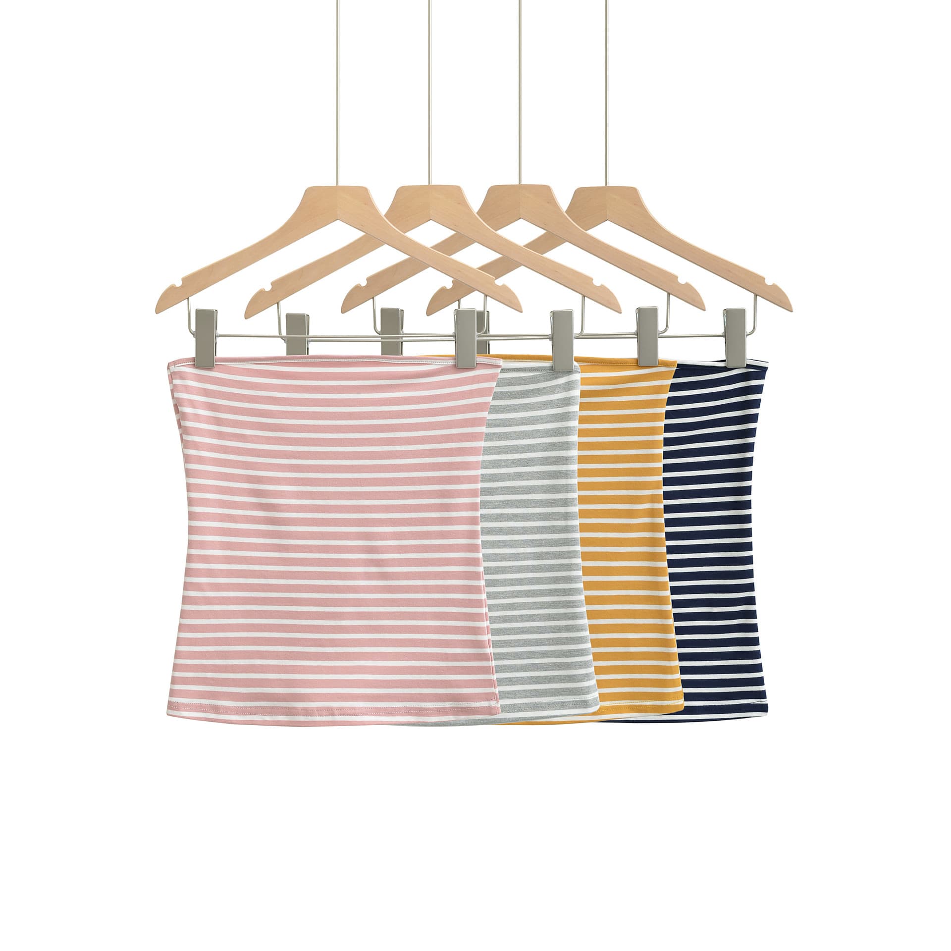 Sculpting Cotton-Touch Fabric Strapless High-Elastic Wrap Striped Backless Inner Vest Women's Summer Yoga Sports Top