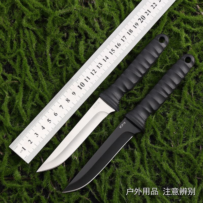 Outdoor Survival Pocket Knife Sharp High Hardness Tactical Self-Defense Knife Camping Portable Straight Knife Multi-Purpose Fruit Knife