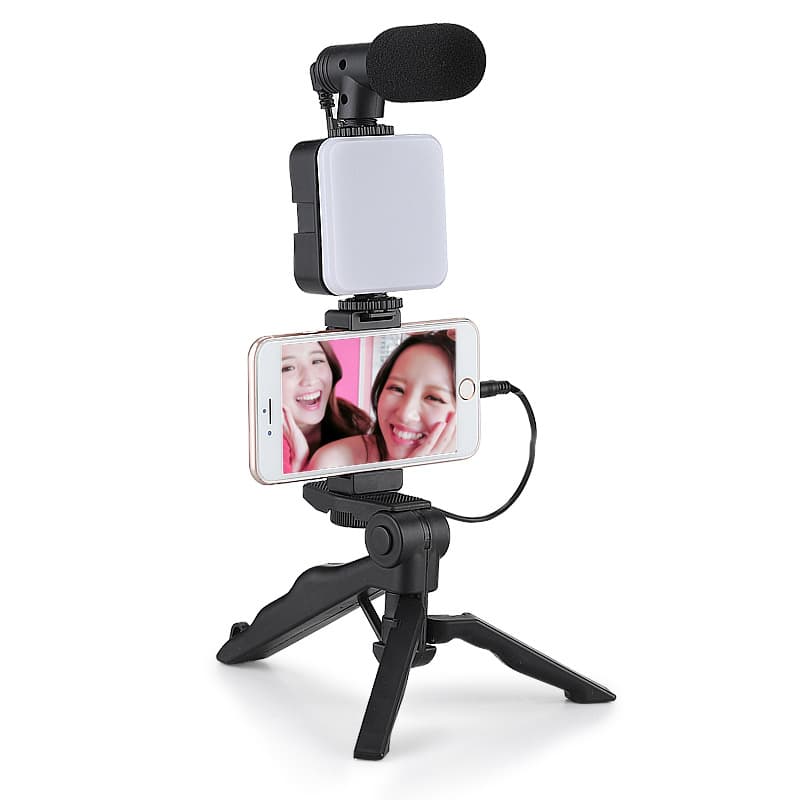 Factory Direct Multi-Function Desktop Beauty Leg Pocket Fill Light with Microphone Set for DSLR and Conference Lighting