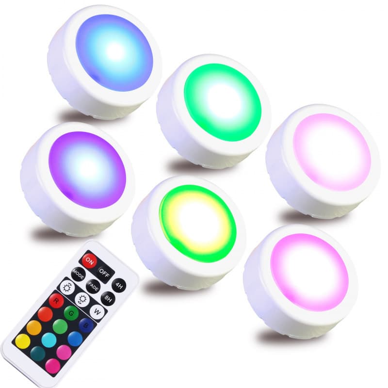 2026 New Cross-Border Dropshipping 6-Pack LED Cabinet Light Remote Control LED Push Light Cross-Border Dropshipping