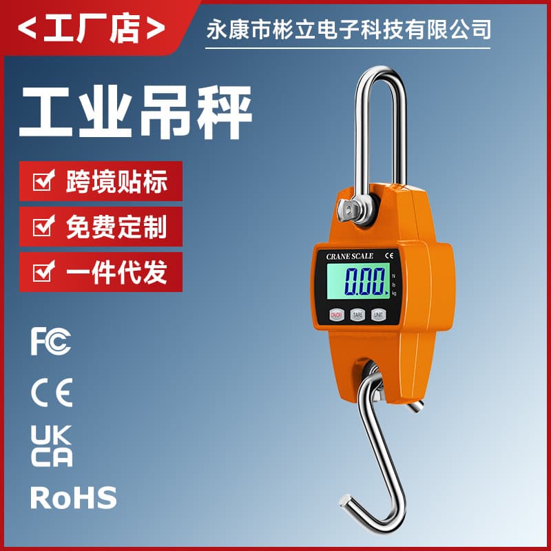 Cross-border Hot Sale 300kg Hook Scale Industrial Crane Hanging Scale Manufacturer Wholesale 500kg Electronic Hanging Scale