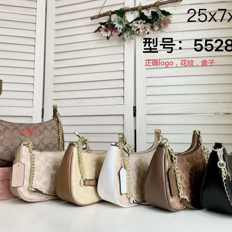 Source Factory Classic C Family Presbyopia Underarm Bag Light Luxury Crescent Bag Chain Shoulder Crossbody Women's Bag Cross-border Supply 1