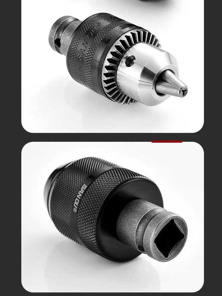 New Electric Wrench Adapter, Drill Bit Converter, Multi-purpose Universal Clamp Drill Bit Wrench Chuck Durable