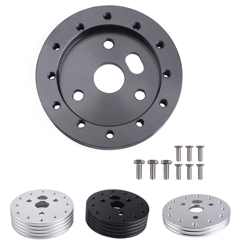Aluminum 0.5 Inch 1 Inch 6-Hole to 3-Hole Car Steering Wheel Hub Adapter Steering Shaft Converter