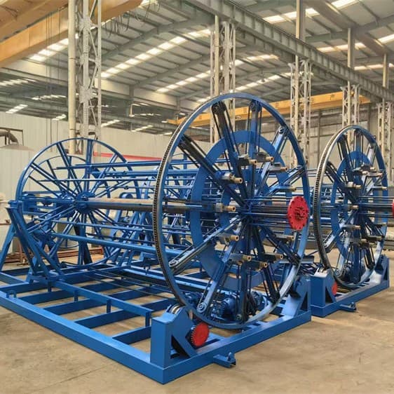 CNC cement pipe steel cage roller welding machine, fully automatic culvert pipe inspection well manufacturing equipment with automatic welding and forming