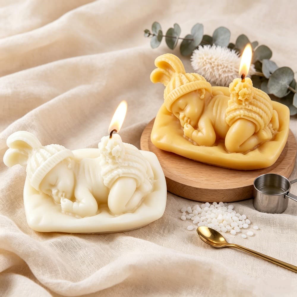 3D relief sleeping baby silicone mold three-dimensional baby scented candle candle mold DIY handmade soap mold
