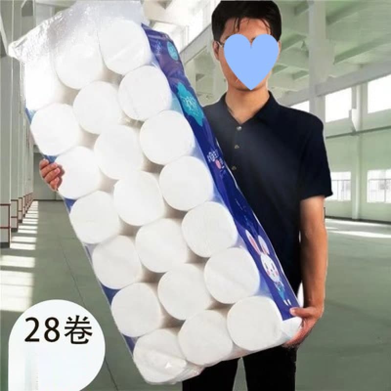 Bulk wholesale of roll toilet paper, virgin wood pulp, coreless rolls for household use, by the case, quantity per pack equals rolls