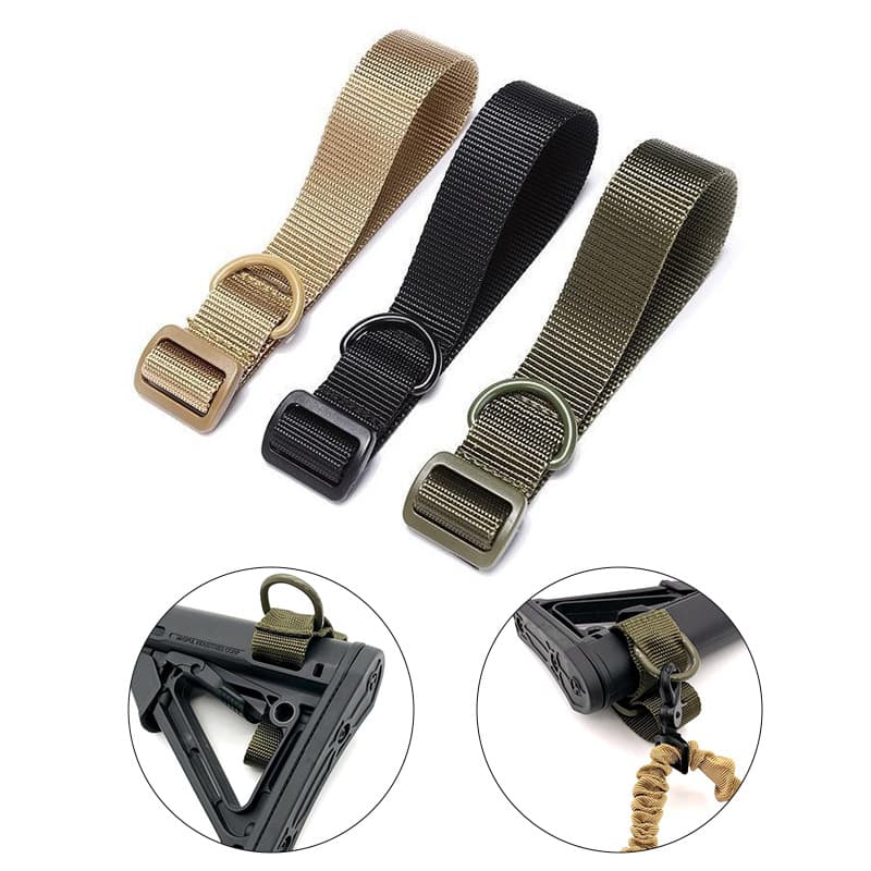 Outdoor Multi-Function Tactical Short Gun Sling Military Nylon Portable Binding Gun Strap Tactical Dog Collar Safety Belt