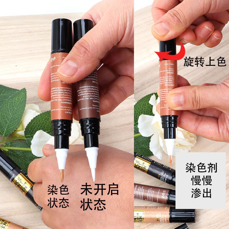 LaceTintPrecisionPen Wig Lace Cap Coloring Dye Pen for Precise Touch-Up and Color Application
