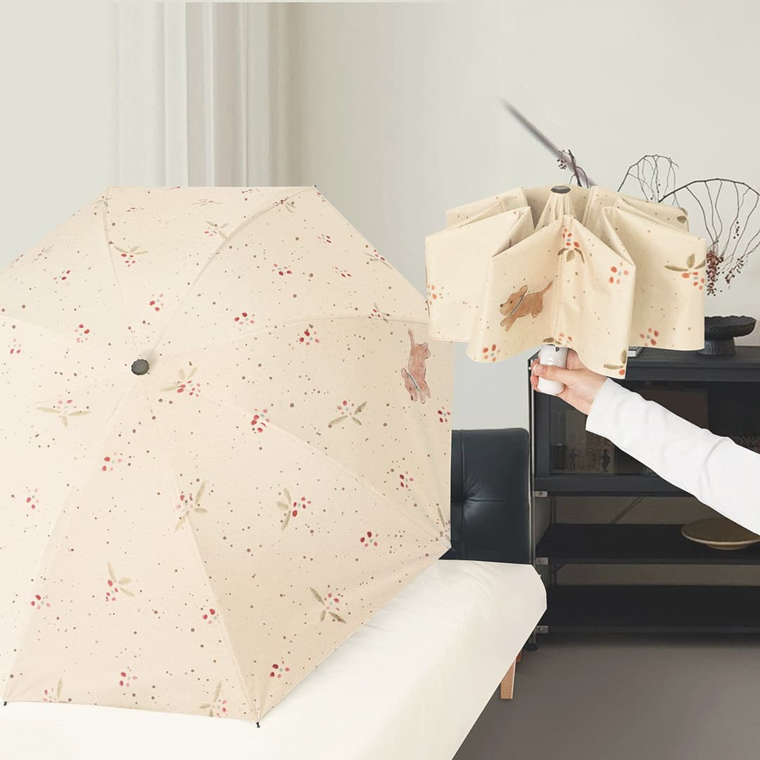 Ins Student Sun Umbrella UV Protection Women's Sunscreen Parasol High Appearance Rain or Shine Automatic Folding Umbrella