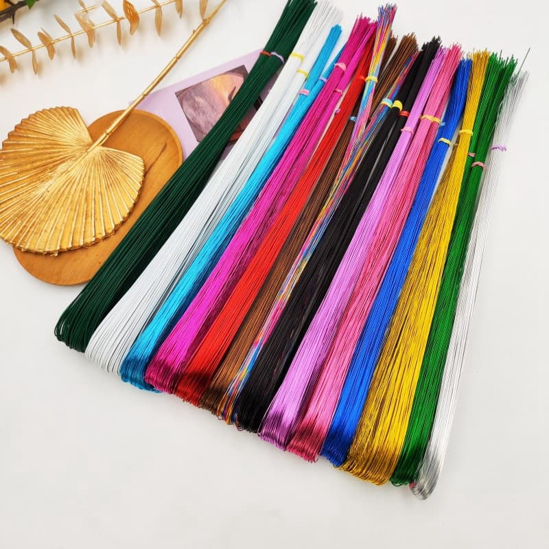 Floral Craft Thin Iron Wire for DIY Soft Stem Shaping, Crochet Small Handmade Flower Material, 26 Gauge Iron Wire, Size 2 and Others
