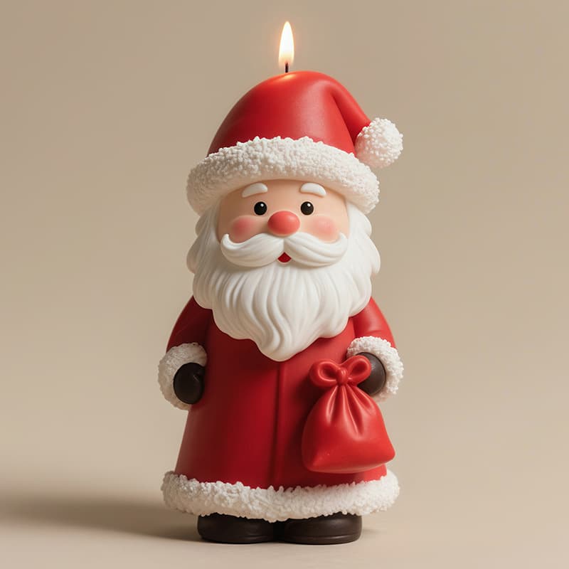 Christmas Santa Claus Aromatherapy Candle Mold DIY Christmas Tree Cake Decoration Silicone Mold