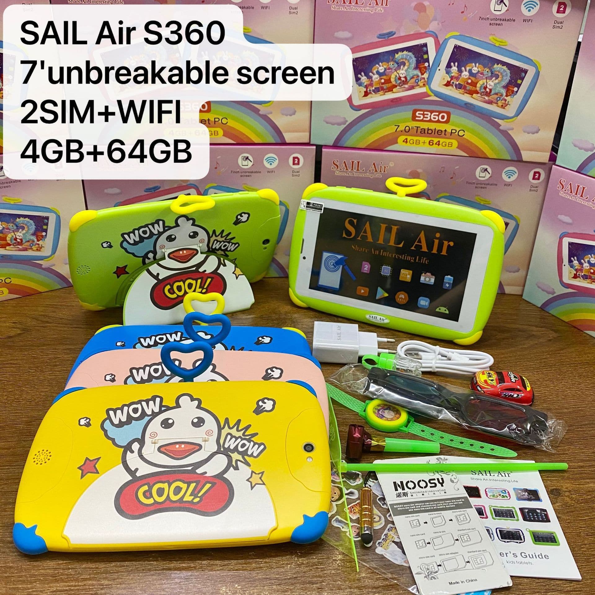 SAIL Air S360 Unbreakable Screen Export 7-Inch Kids Tablet PC