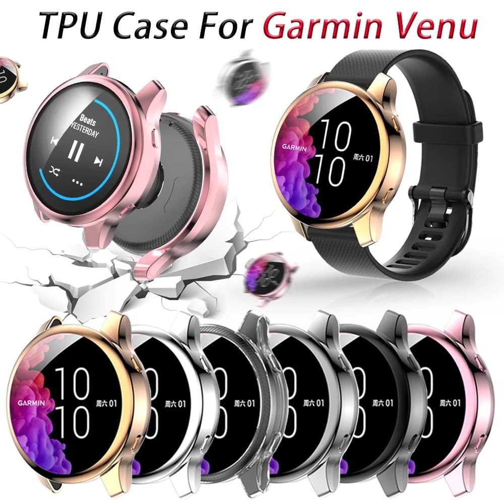 Suitable for Garmin Venu electroplated TPU all-inclusive watch case venu screen-covered watch protective case