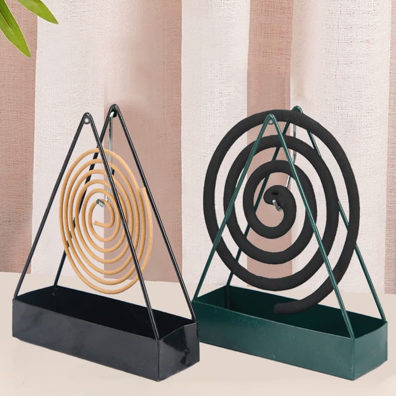 Summer Triangle Mosquito Coil Holder, Hanging Mosquito Coil Stand, Fireproof and Anti-Scald Mosquito Coil Tray, Ash Catcher Plate
